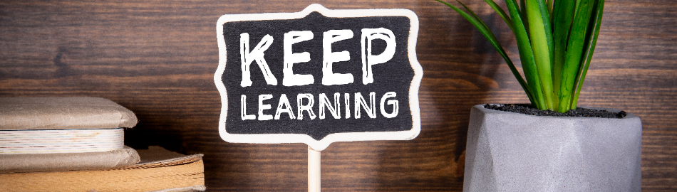  Keep learning sign